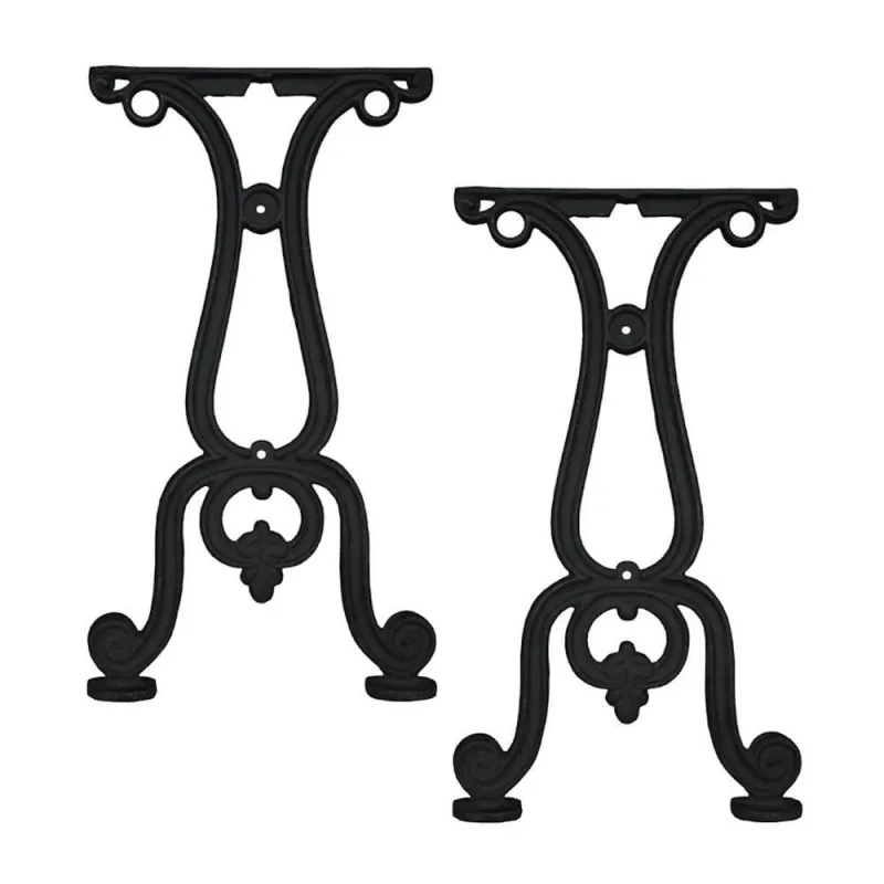 Par de Pe de Mesa Paris em Ferro Fundido 69x37cm para Mesa Residencial Ou Comercial - OUTRAS - Casa E Construção