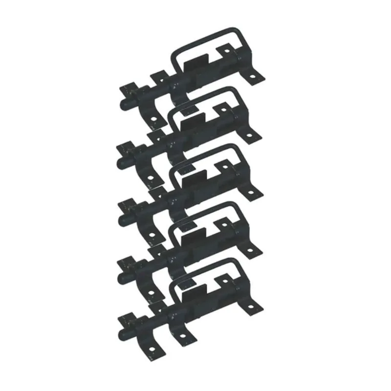 Kit 5 Trincos com Alca 200mm para Portao e Porteira Aco Preto Metasal