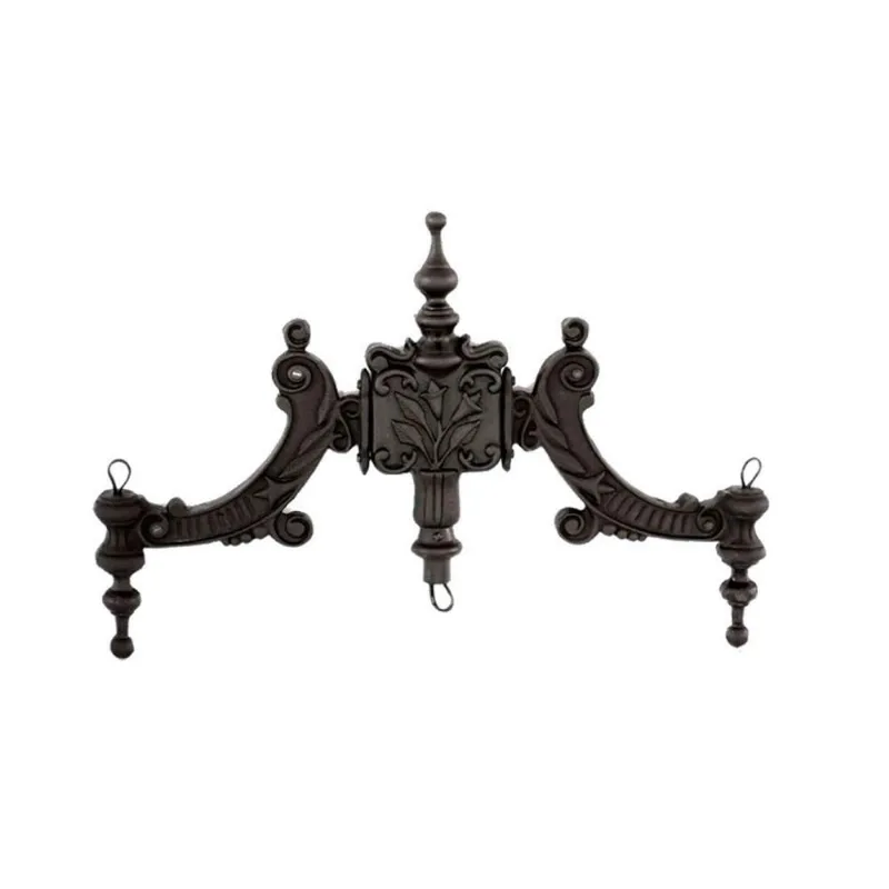 Complemento Suporte Poste e Luminária Ferro Fundido 44x90cm Fundição São Cristóvão