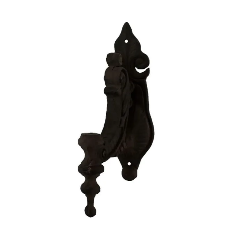 Suporte para Lampião Sitio Fazenda Ferro Fundido Grande 27x45cm Preto Ouro Minas - Ouro Minas