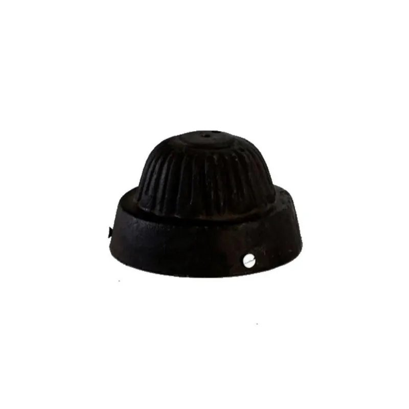Canopla Paris 15cm para Acabamento Hidráulico em Ferro Fundido Preto Fundição São Cristóvão