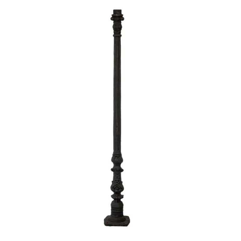 Poste Colonial N02 Iluminação Externa Ferro Fundido Cinza Fundição São Cristóvão 155CM - OUTRAS