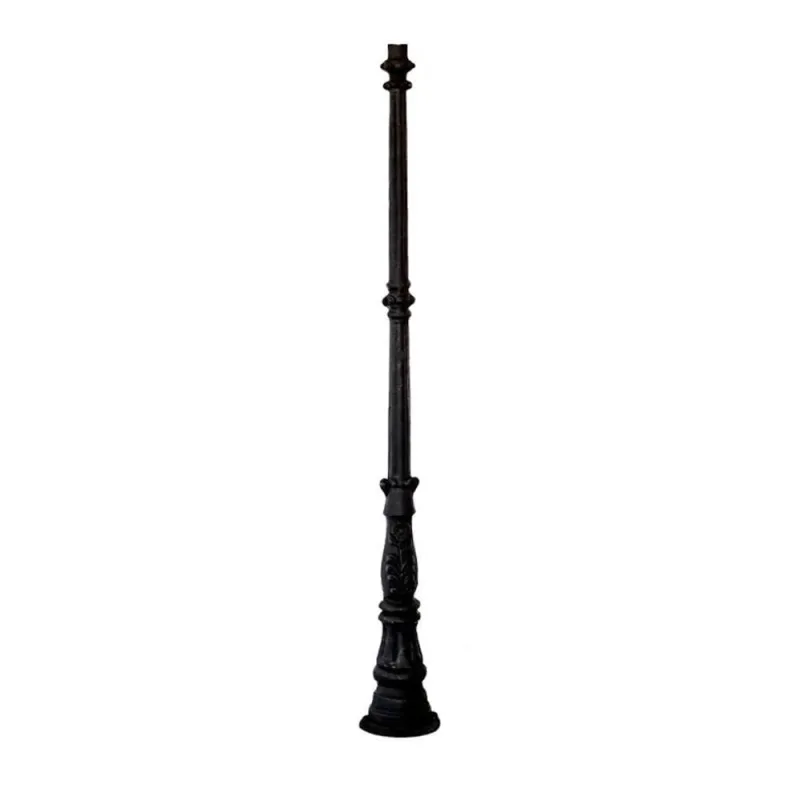 Poste Colonial Jardim Mastro N07 em Ferro Fundido Preto 180cm Fundição São Cristóvão - OUTRAS - Móveis