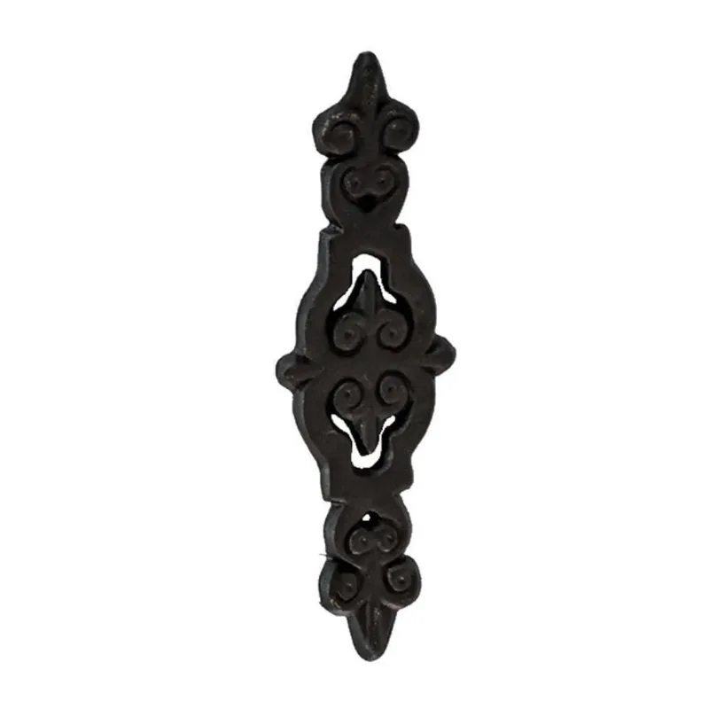Florão Ornamento Grade Ferro Fundido N02 27x8cm Preto Fundição São Cristóvão