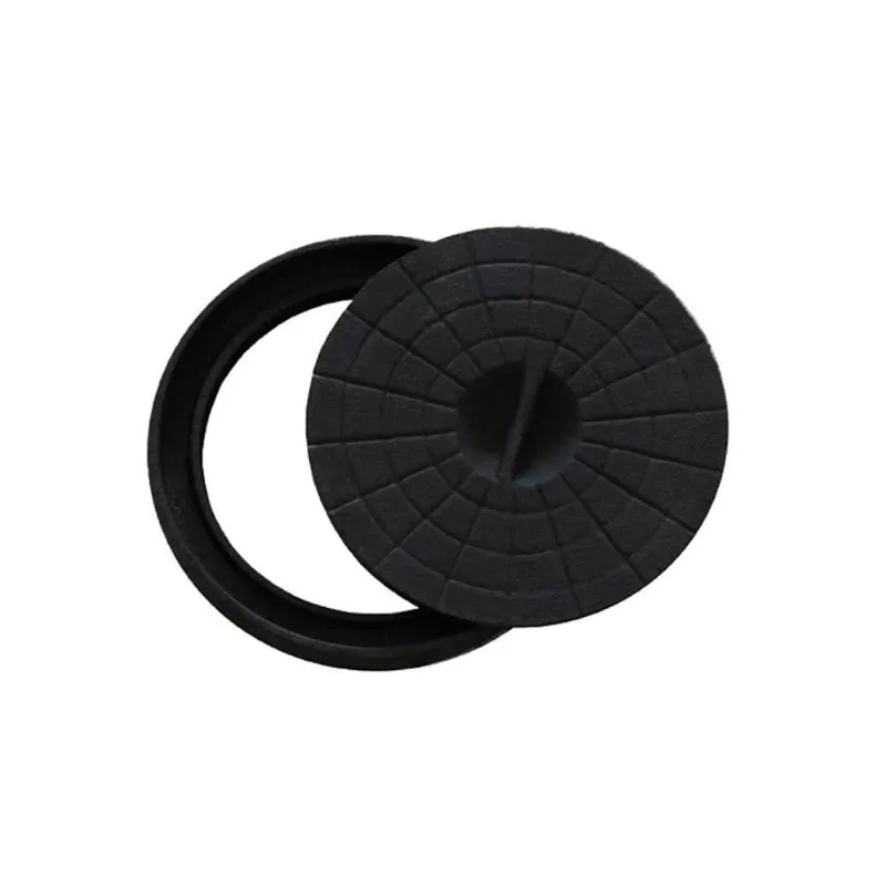Tampa Tampao de Chao Simples Fechamento de Caixa de Acesso Ferro Fundido 20cm Preto Fundição São