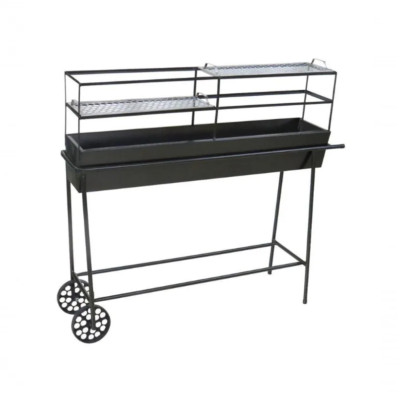Churrasqueira Espetinho Comercial F-061.OM com 2 Grelhas Carrinho Bivolt Ouro Minas 12,800kg