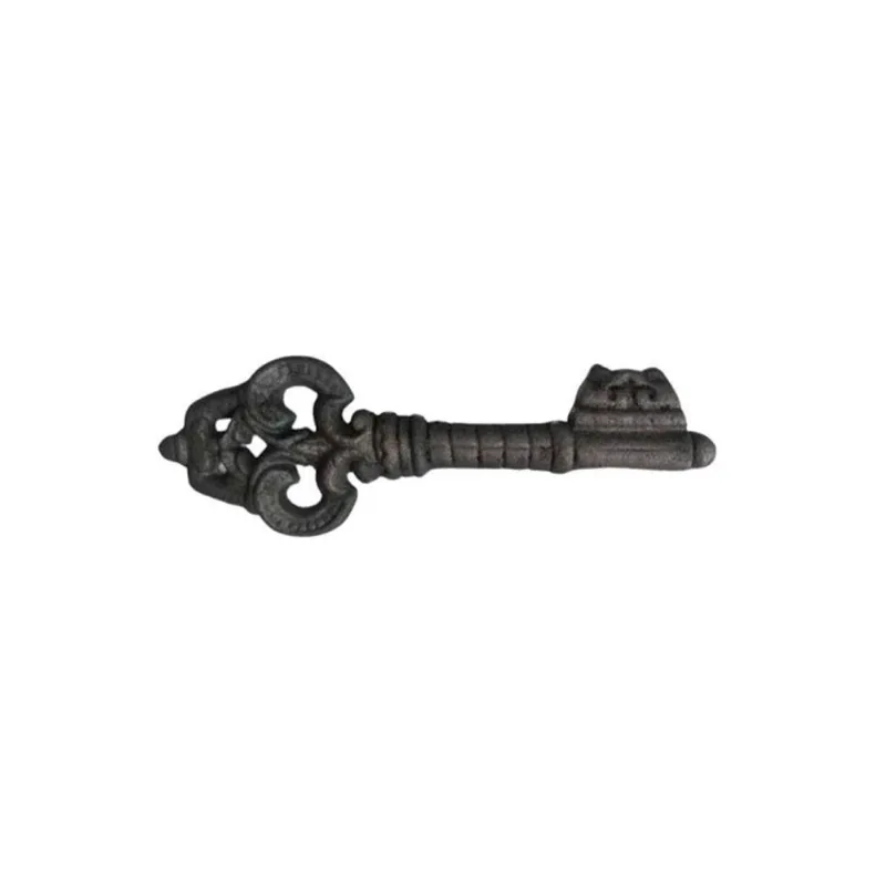 Chave Decorativa No 02 Rústica Antiga em Ferro para Decoração Preto Rig Fundidos