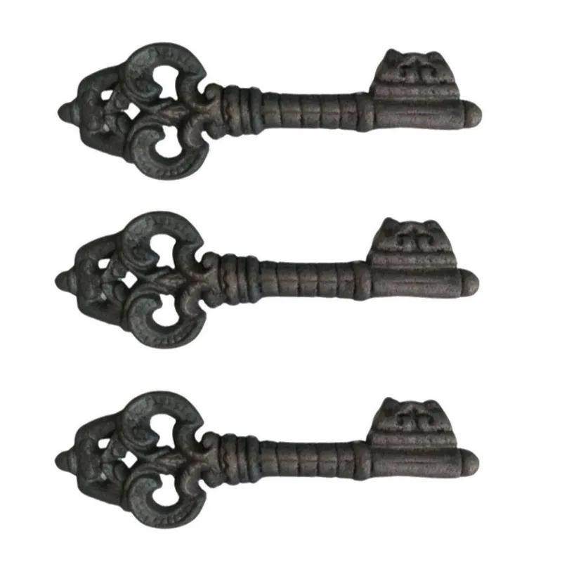 Kit 3 Chaves Decorativas Rústica Enfeite Em Ferro Nº 02 26Cm