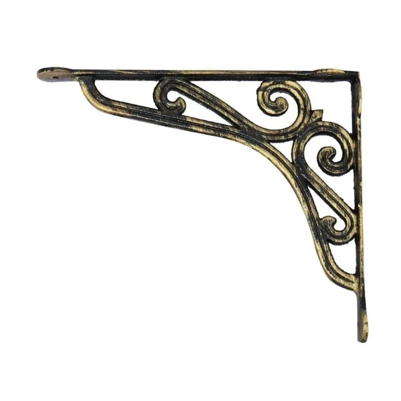 Cantoneira Suporte Mão Francesa E-033.O.1UND.OM para Prateleira 25x30cm Ouro Minas
