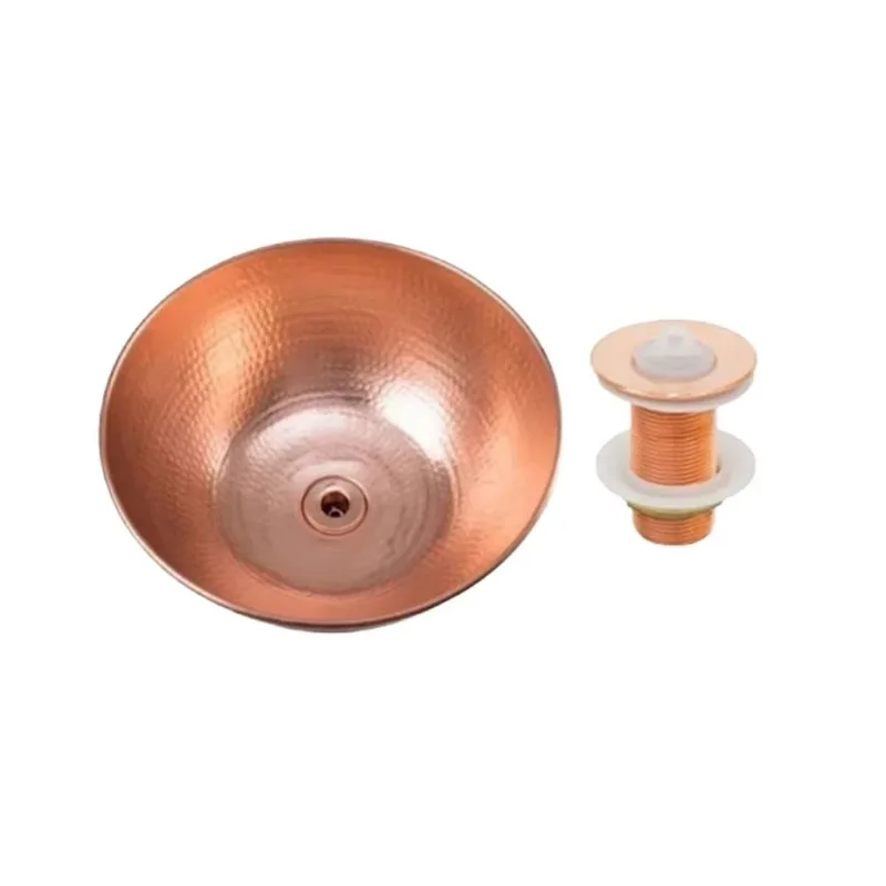 Cuba De Apoio Bojo Pia Cobre Puro Sem Alças Com Válvula 3L - Metal Arte