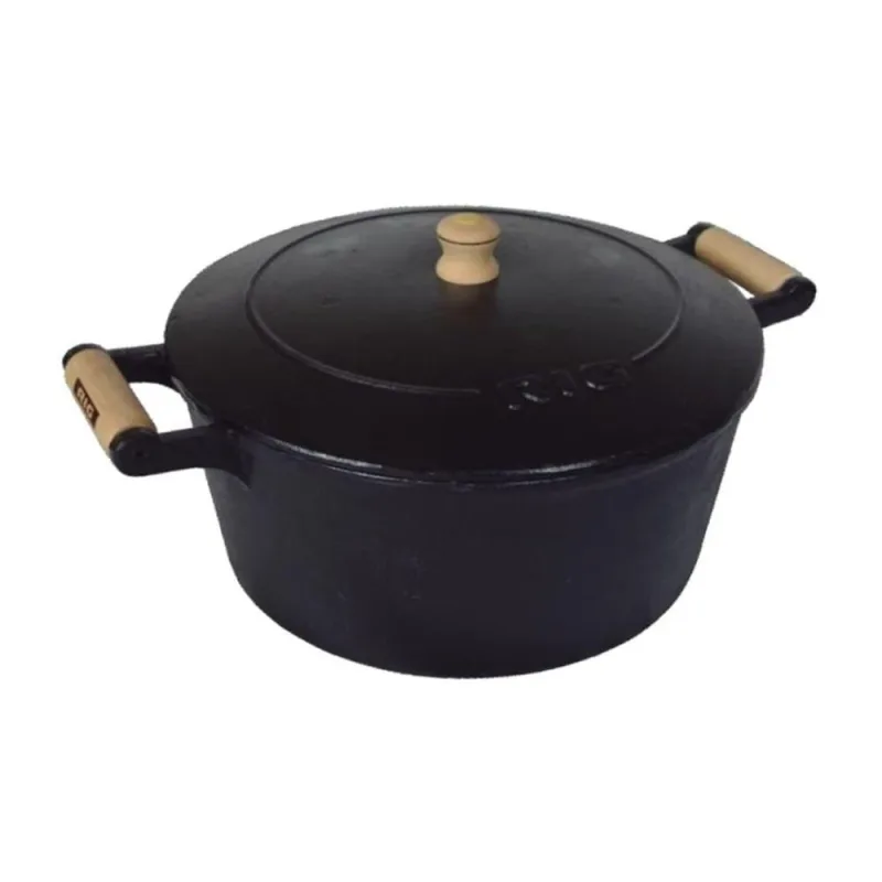 Caçarola Caçarola de Ferro 2 Alças com Tampa Preto Ferro Fundido 1,2L Rig Fundidos - RIG FUNDIDOS