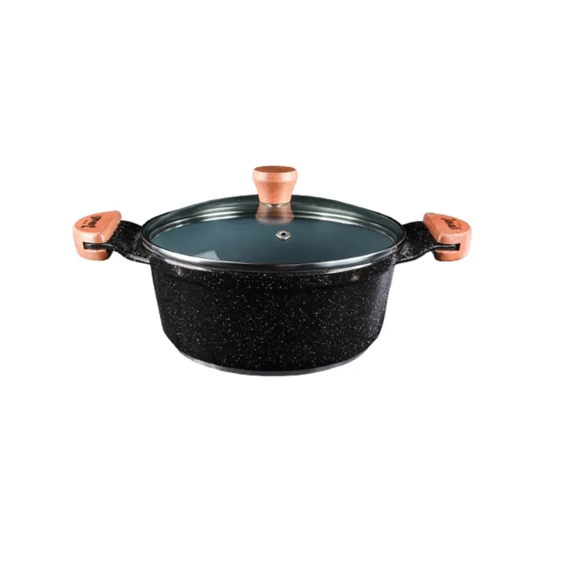 Caçarola Preto Liso Antiaderente em Cerâmica Javali AM 24cm - Javali