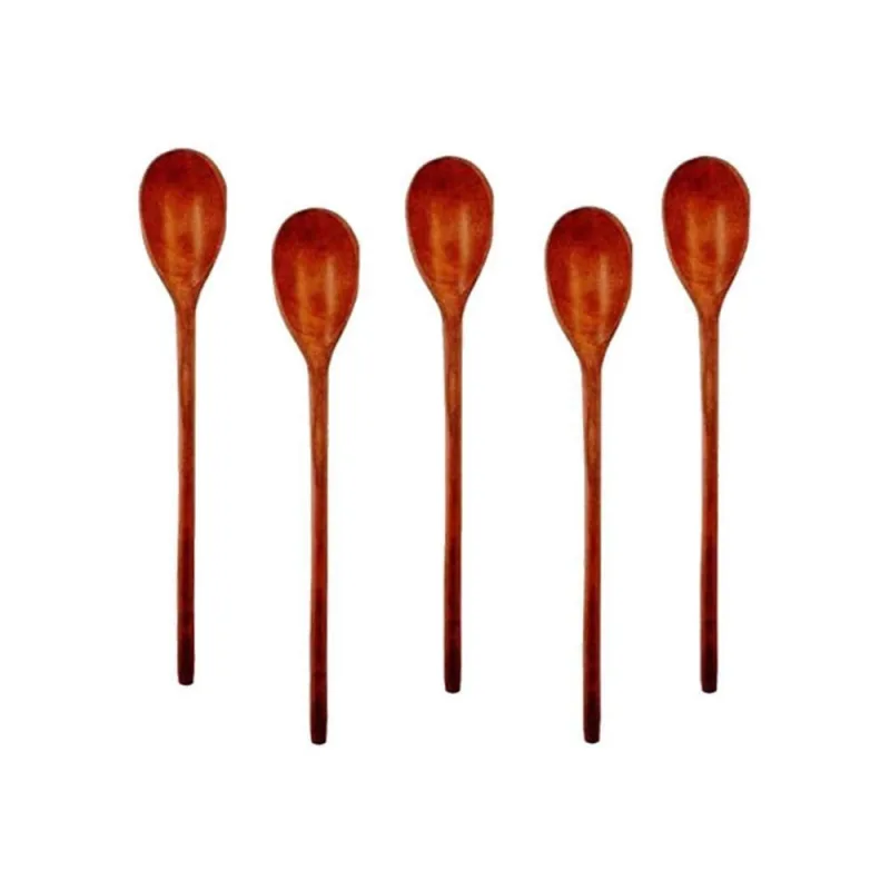 Kit 5 Peças Colher de Pau Índio Utensílio de Cozinha Madeira Resistente a Altas Temperaturas - OUTRAS MARCAS