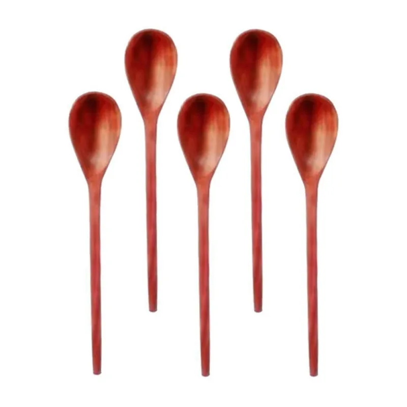 Kit 5 Peças Colher de Pau Intermediário Madeira Artesanal Cozinha Amadeirado Colher de Pau - OUTRAS MARCAS - Agro