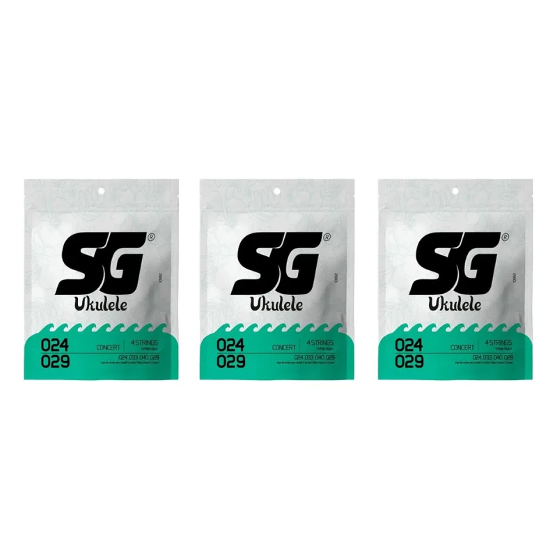 Kit 3 Encordoamento Sg Strings 024/029 Para Ukulele Concerto - IZZO