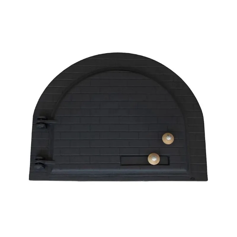 Porta para Forno a Lenha Igloo 52x42cm em Ferro Preto Rig Fundidos