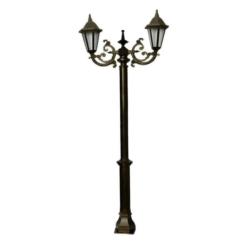 Poste de Jardim Porto Alegre Bivolt Resistente à Maresia Alumínio Fundido Preto Luminárias N. Sra. - Luminárias N. Sra. da Guia