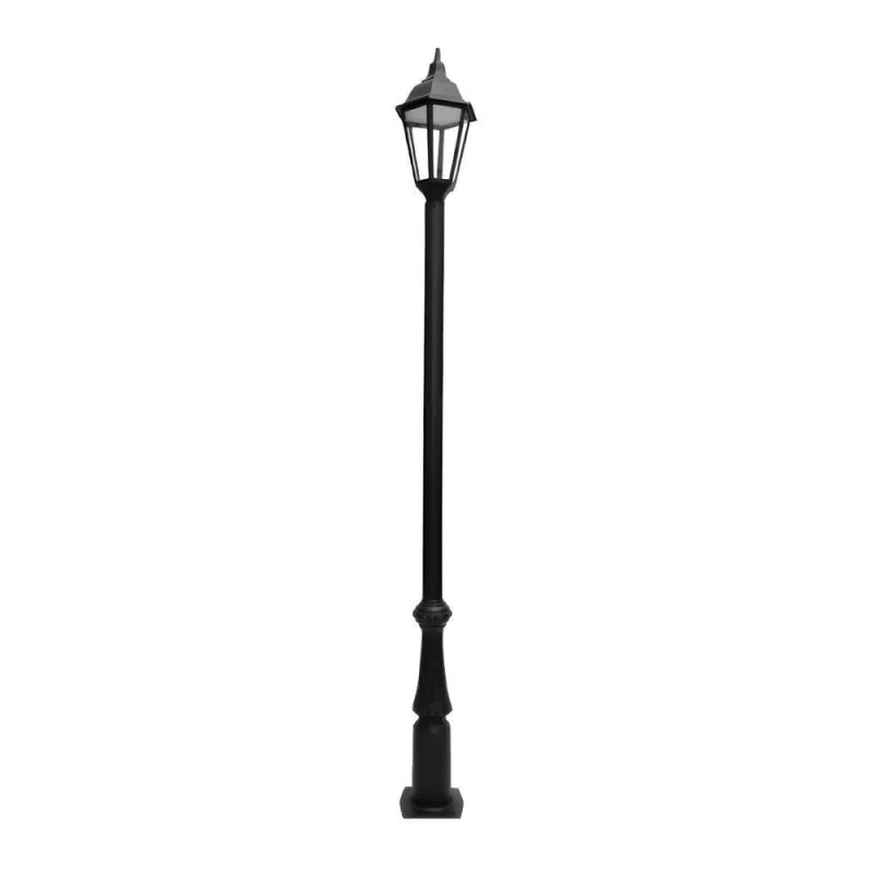 Poste de Jardim Vitória LED 50W Alumínio 336cm Preto Fosco Luminárias N. Sra. da Guia - Luminárias N. Sra. da Guia