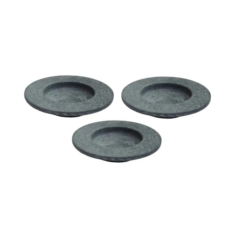 Kit 3 Pratos Risoto Massa Chapéu Invertido Pedra Sabão 22cm Industria São Jose - OUTRAS