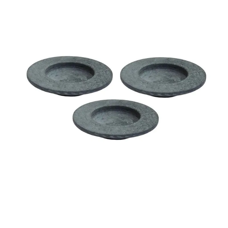 Kit 3 Pratos Risoto Massa Chapéu Invertido Pedra Sabão 30cm