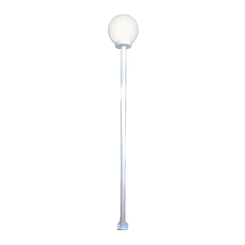 Poste e Luminária colonial Globo G de Jardim Branco 300cm - Ouro Minas