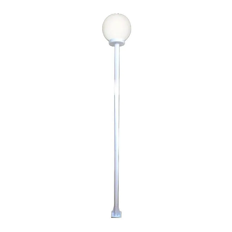 Poste de Jardim L034OM Colonial Globo P Branco 100cm Ouro Minas Bivolt - Ouro Minas