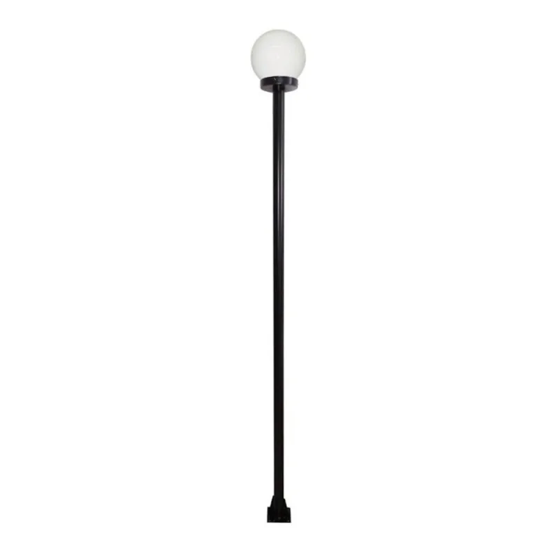 Poste e Luminaria Colonial Globo P Jardim 300cm Iluminacao para Area Externa Preto Ouro Minas - Ouro Minas