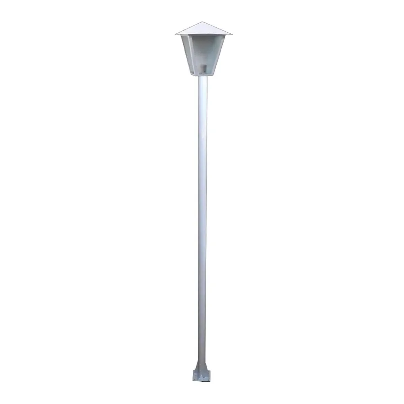 Poste e Luminária colonial Romana de Jardim Branco 200cm - Ouro Minas - Casa E Construção