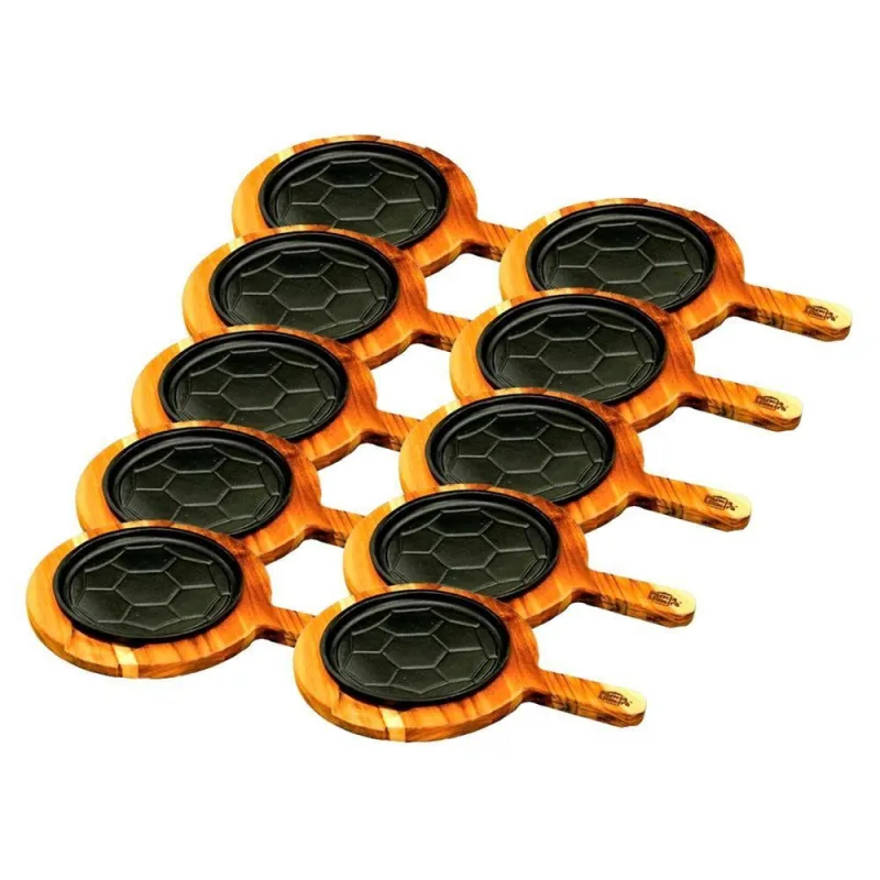 Kit 10 Chapas para Petisco Copa 2022 10XE5007FUMIL Ferro Fundido Bola Futebol Inox Fumil - FUMIL