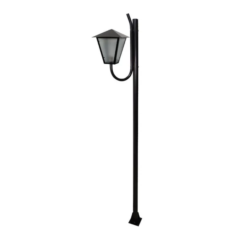 Poste com Luminária Romana de Jardim L041OM 200cm Preto Ouro Minas - Ouro Minas
