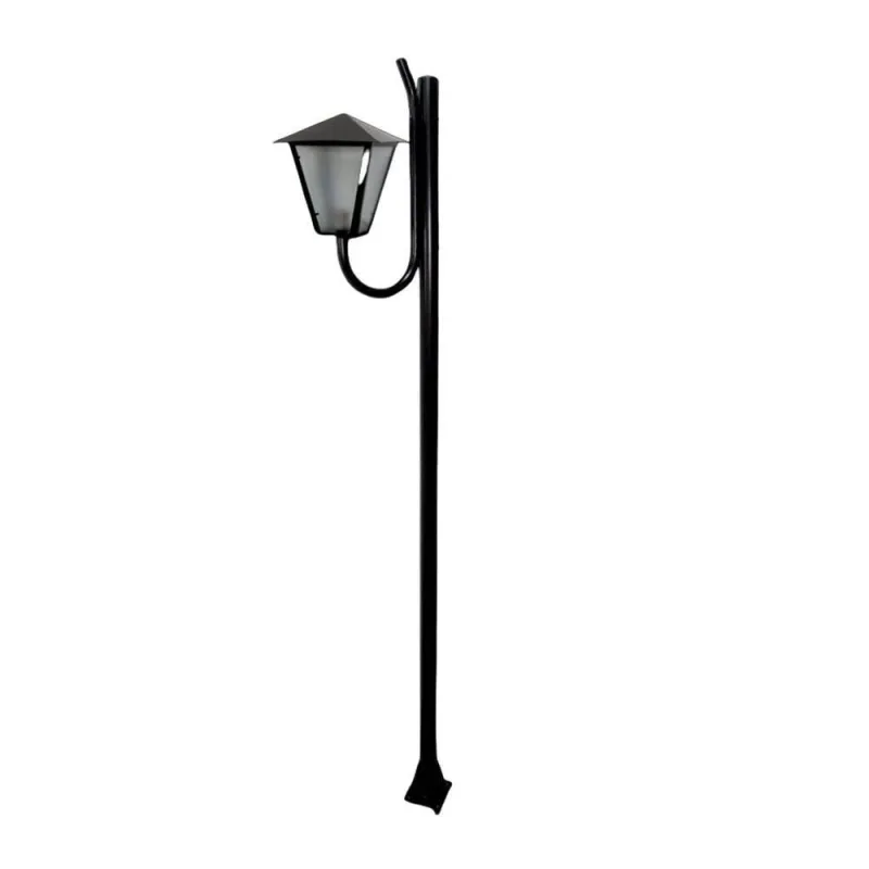 Poste de Jardim L043OM Estilo Colonial para Decoração e Iluminação Preto Ouro Minas Bivolt 300CM - Ouro Minas