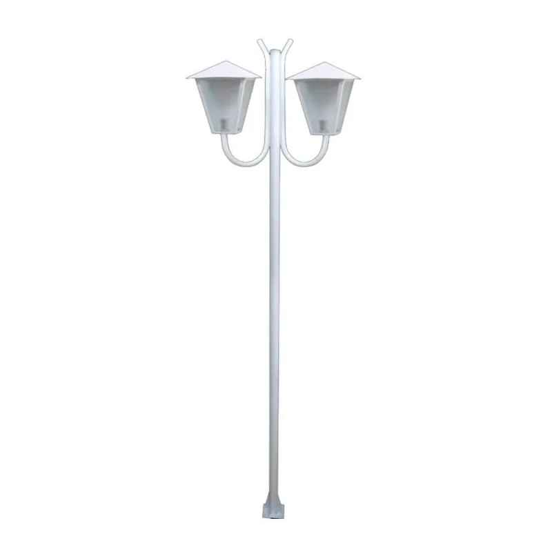 Poste de Iluminação L046OM Jardim Estilo Colonial Bivolt Branco Ouro Minas - Ouro Minas