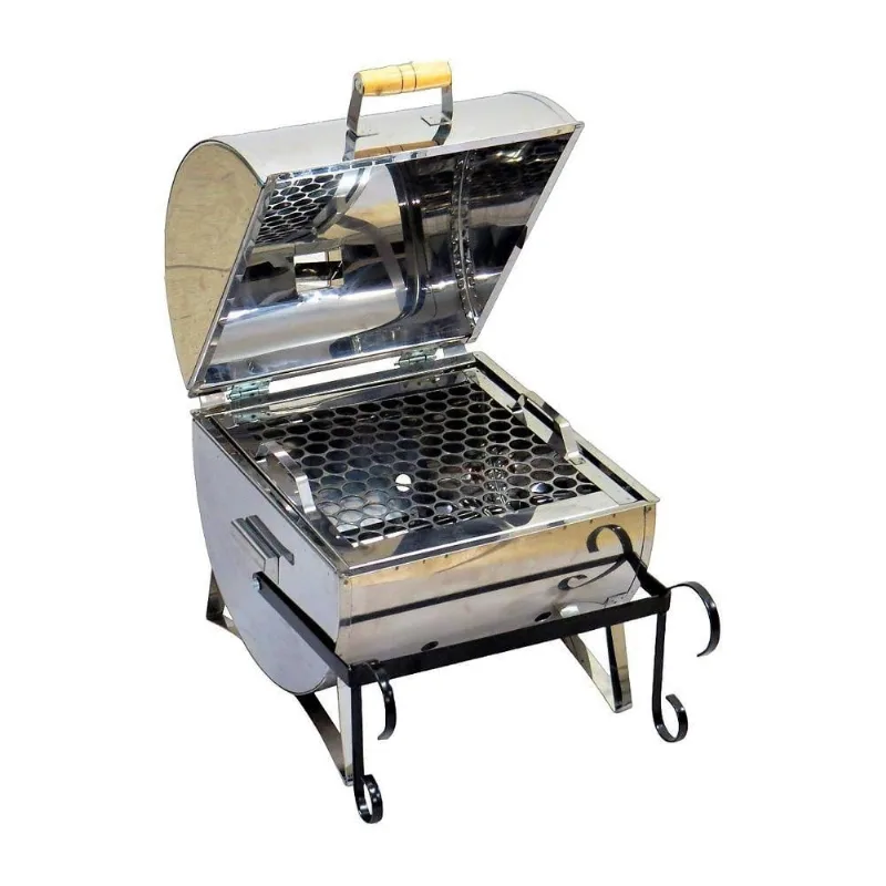 Churrasqueira Náutica Bafinho com Grelha Aço Inox 34x30x30cm Ouro Minas