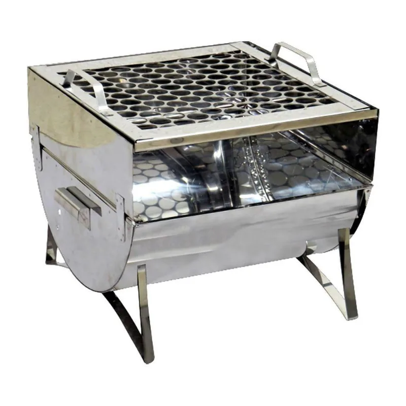 Churrasqueira Fechada Aço Inox Grelha 30x28x24cm