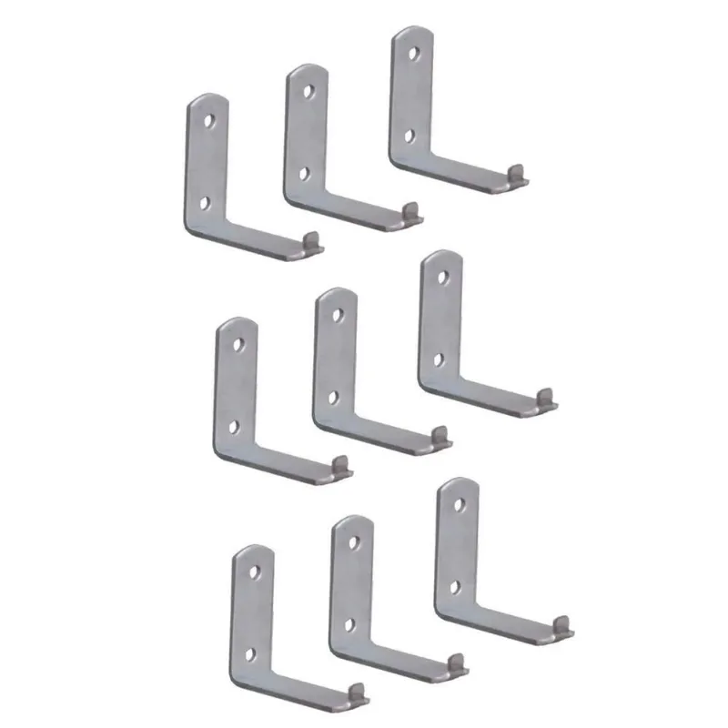 Kit 9 Suporte Para Extintor De Incêndio Chapa L 2 Furo 6x5cm