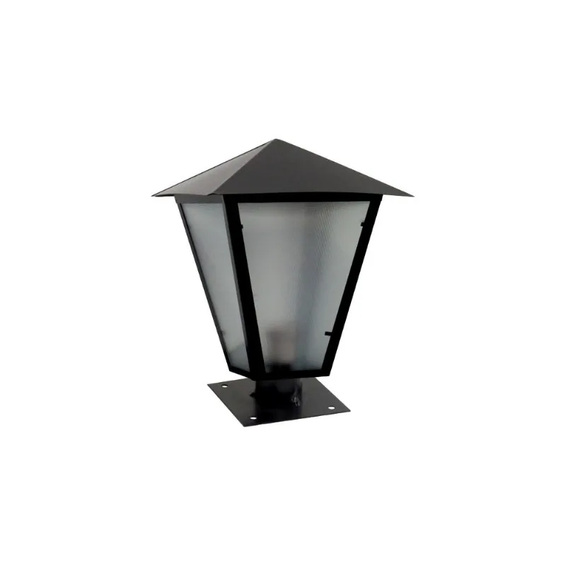 Luminária Imperial de Parafusar no Muro Alumínio Preto 38cm