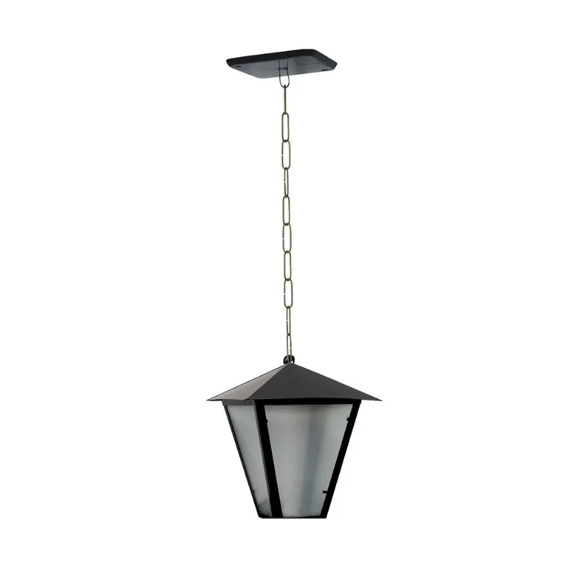 Luminária Romana de Teto Alumínio Fundido Preto 31cm