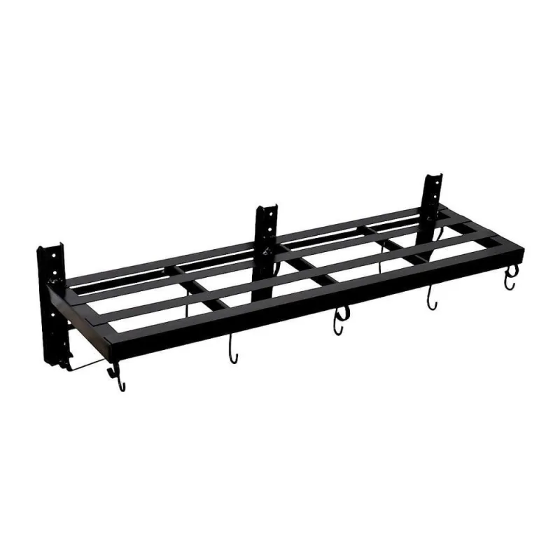 Suporte para Panelas N02 Organização de Frigideiras Aço Carbono Parede Preto Ouro Minas - Ouro Minas