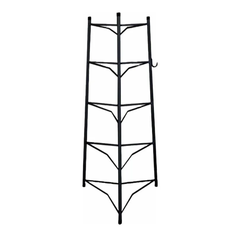 Tripé Porta Panelas Estrela Preto 5 Compartimentos 82Cm