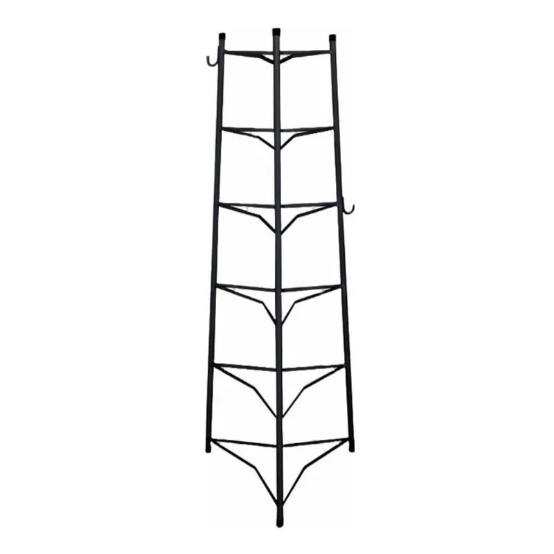 Tripé Porta Panelas Estrela Preto 6 Compartimentos 103Cm