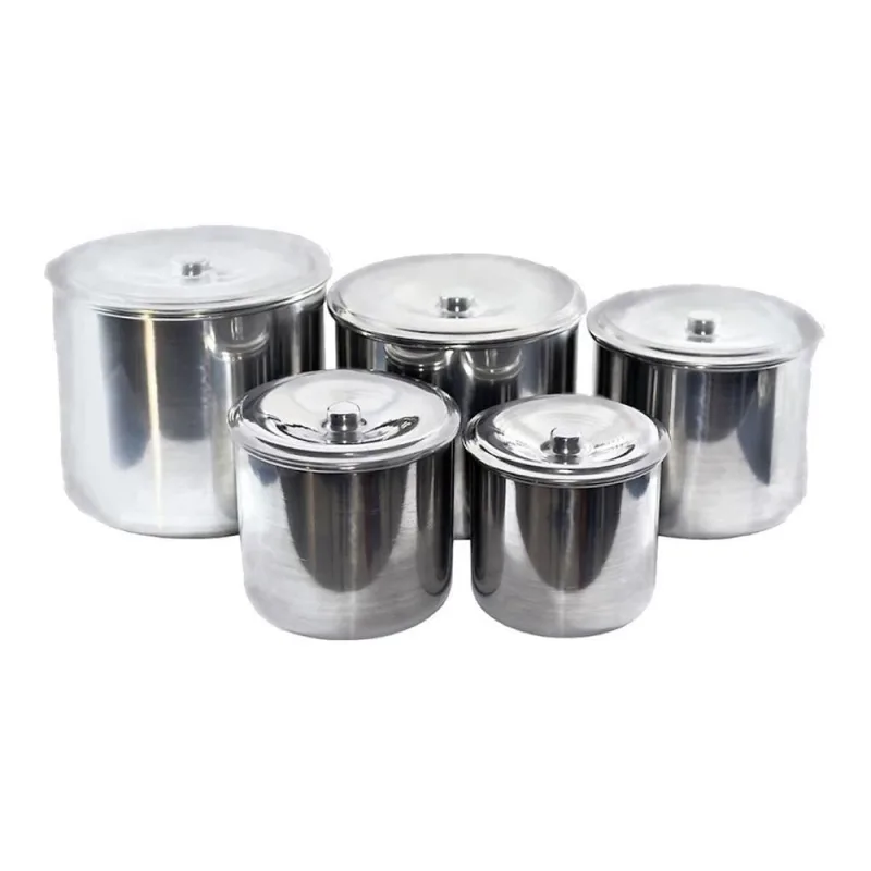 Kit Jogo Porta Mantimentos Lata Alumínio Polido 5 Peças para Organização de Cozinha - OUTRAS