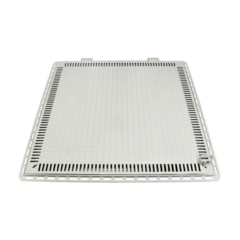 Tampa para Casa de Máquinas Piscina B2 Lisa com Grelha Articulada Branco Industria São Jose