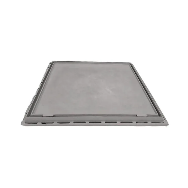 Tampa para Casa de Máquinas de Piscina Rebaixada Grelha Invisível 90x90cm Cinza Industria São Jose