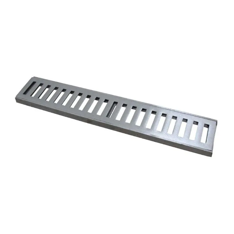 Ralo Grelha Linear 7107GDA para Drenagem Alumínio Escovado 10x50cm Prata GDA Industria