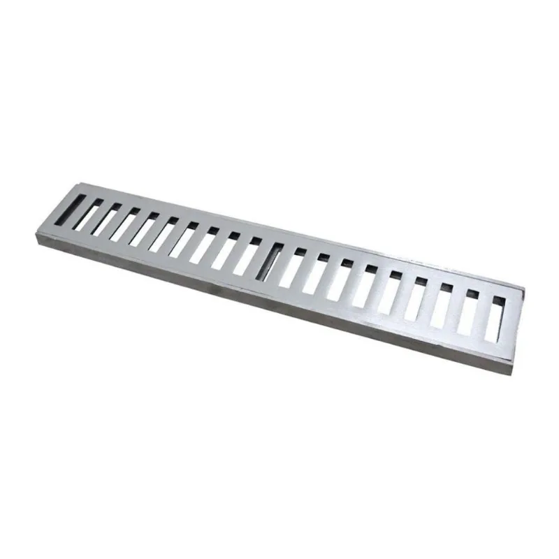 Ralo Grelha Linear com Caixilho 7115GDA em Alumínio Escovado Prata GDA Industria e Distribuidora