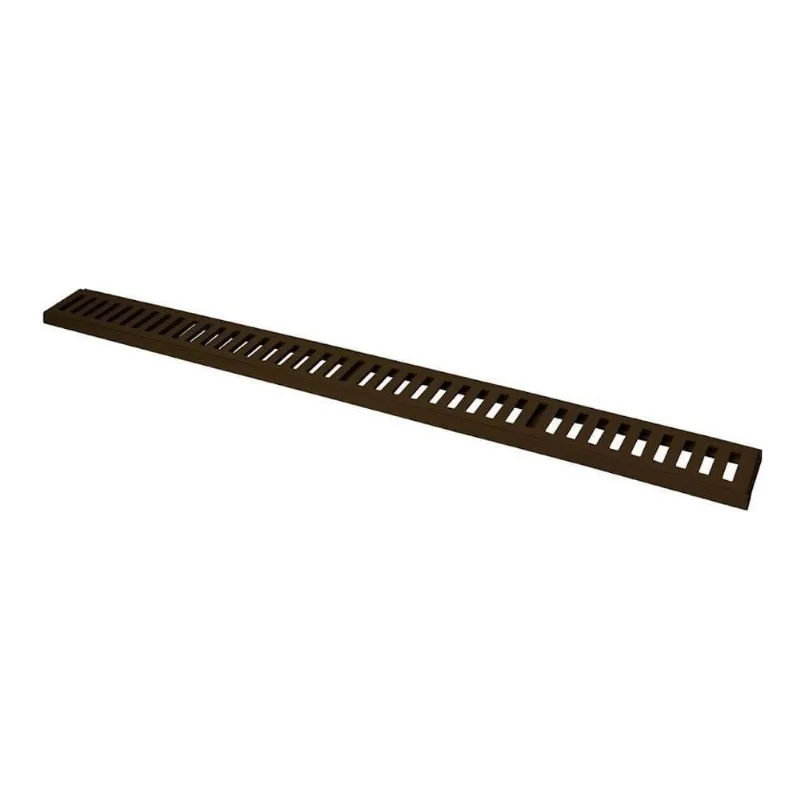 Ralo Grelha Linear 3313GDA para Áreas Externas em Alumínio Fundido Marrom 20x100cm GDA Industria