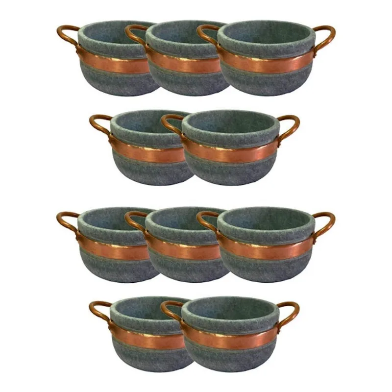 Kit 10 Cumbucas AF1002X10INDSJ Pedra Sabao Alca Cobre Caldo Sopa Molhos Industria Sao Jose