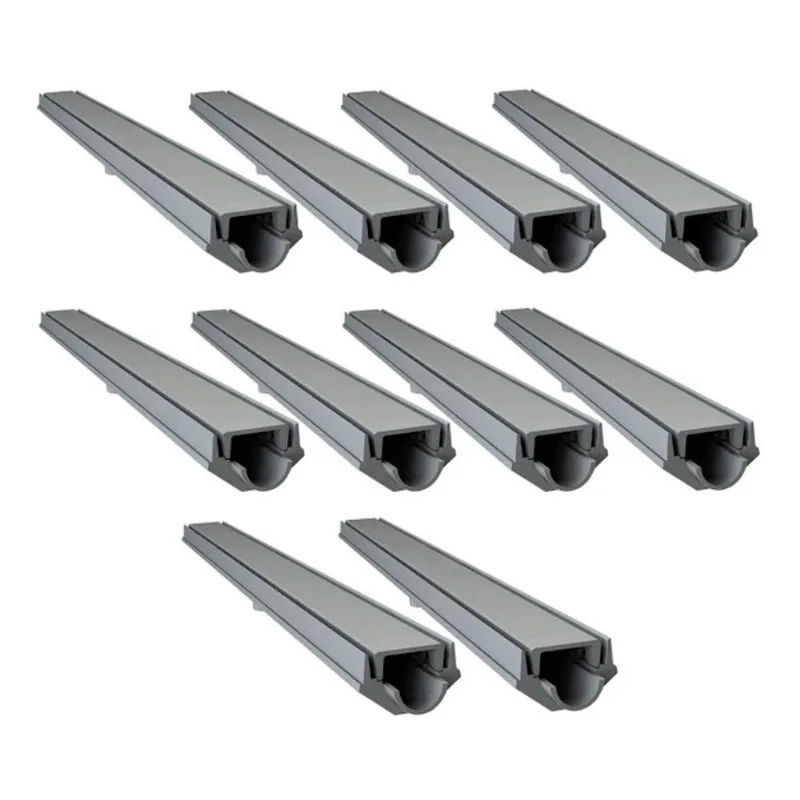 Kit 10 Grelha Invisivel Oculta Caixa Coletora 100x8cm Cinza para Reaproveitamento de Agua GDA