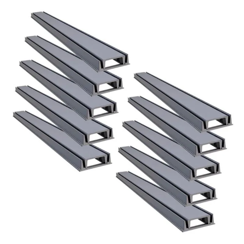 Kit 10 Grelha Linear Invisivel Oculta 3255X10GDA com Caixilho Cinza GDA Industria e Distribuidora
