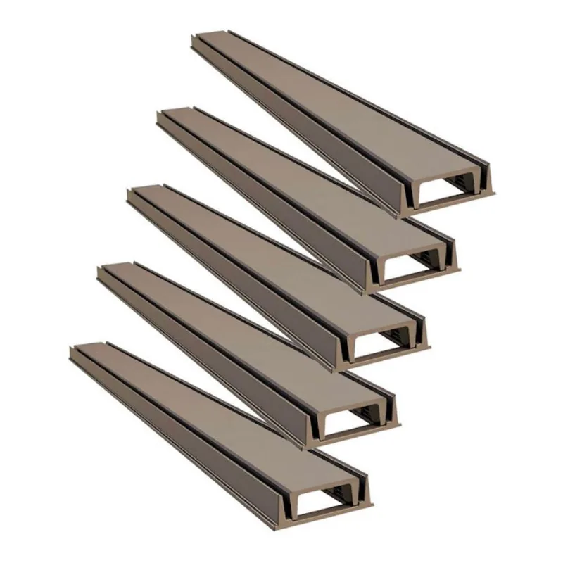 Kit 5 Grelha Linear Invisivel com Caixilho Fendi 100x8cm Alta Resistencia GDA Industria